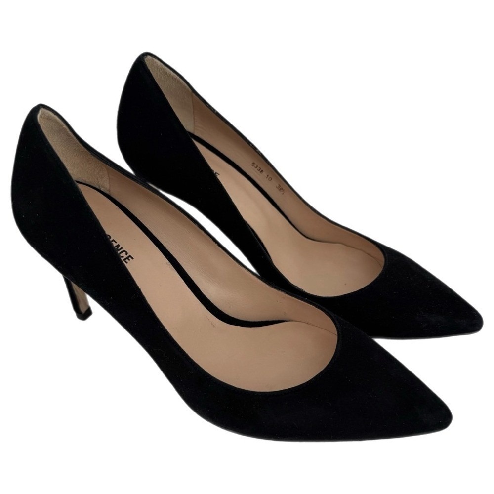 L'Agence Womens Eloise‎ Black Suede Pumps Size 8.5 US 38.5 EU